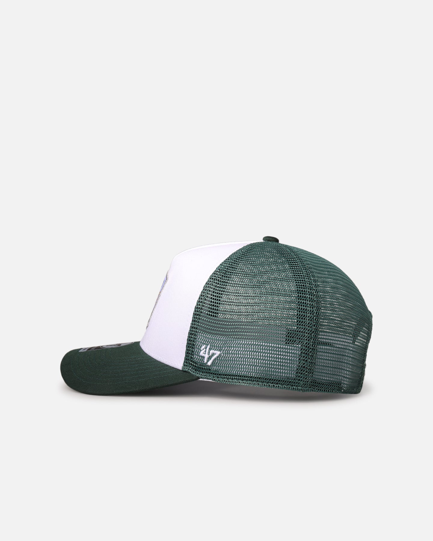 47 Brand NASCAR 47 Offside DT Trucker Snapback Hat - White/Dark Green Adjustable Baseball Cap for Men & Women - Perfect for Racing Events, Sports Fans & Casual Wear
