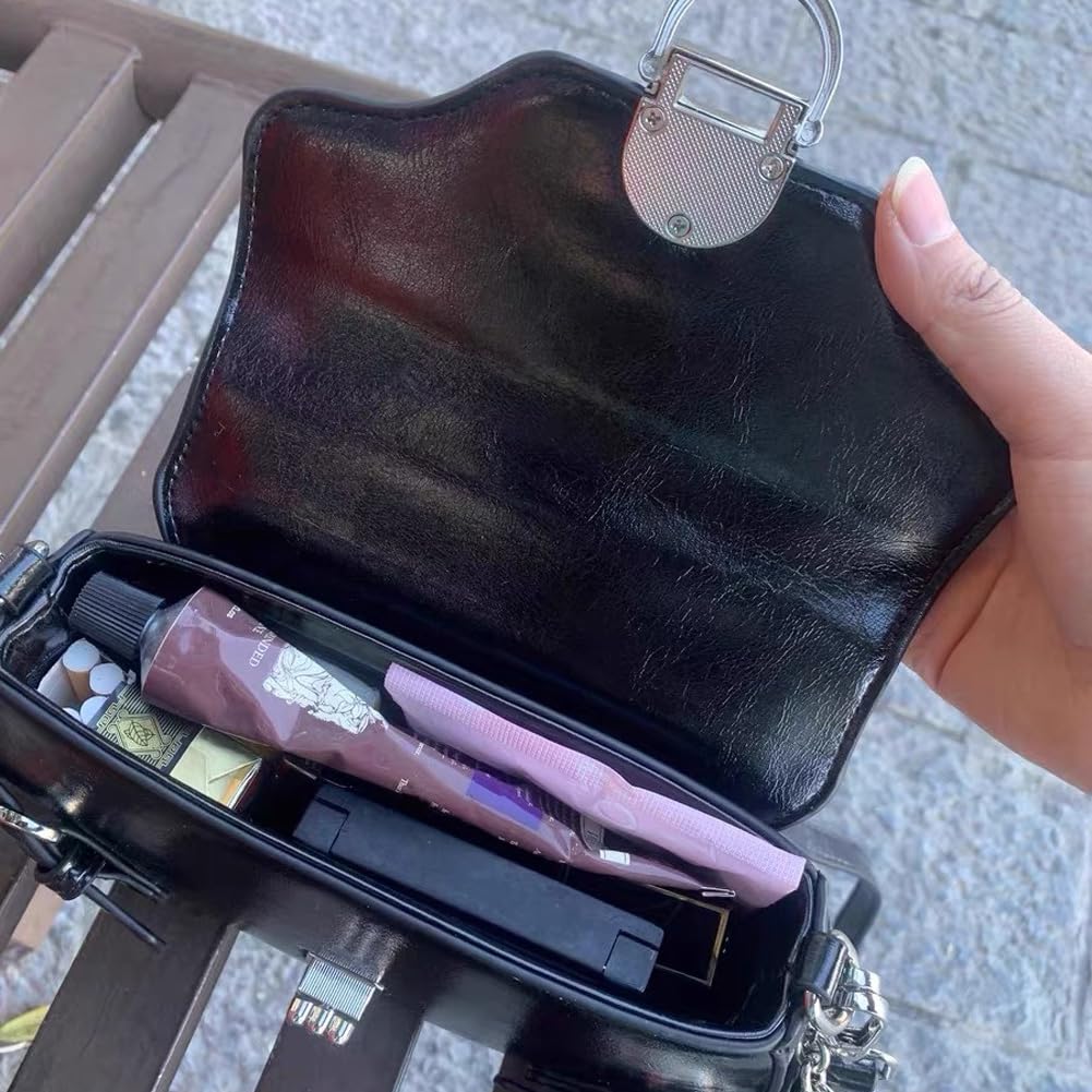 Trendy Y2K Patent Leather Shoulder Bag for Women - Gothic Small Crossbody Purse - Perfect for Night Out, Party & Daily Use
