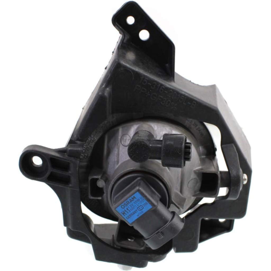 Mazda 2 Fog Light Assembly 2011-2014 Driver Side Round Replacement - MA2592121 DR6151690A - Perfect for Night Driving & Foggy Conditions