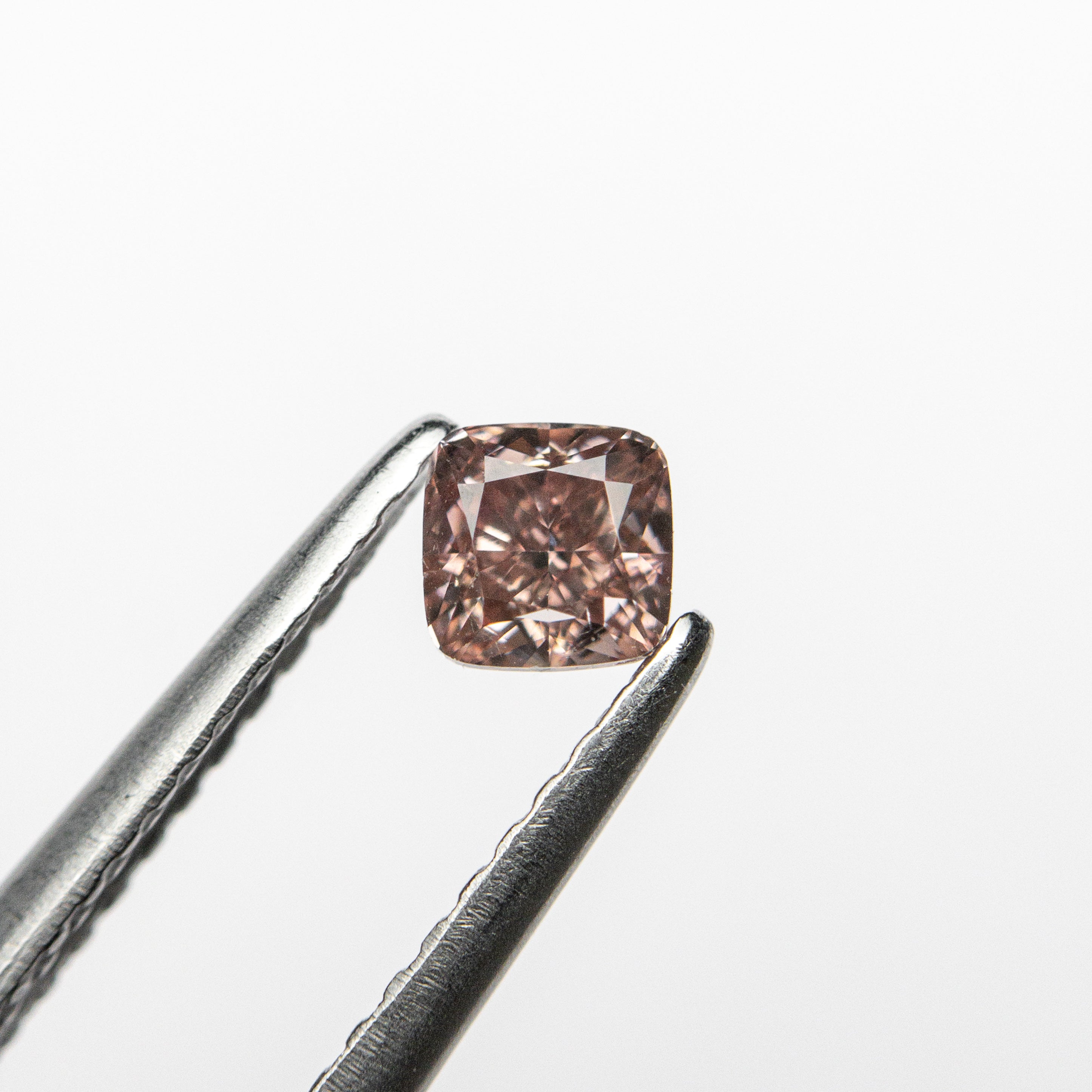 0.31ct GIA Certified Fancy Deep Brownish Orangy Pink Cushion Cut Diamond - 3.57x3.54x2.57mm SI1 Clarity | Engagement Ring, Wedding Jewelry, Anniversary Gift