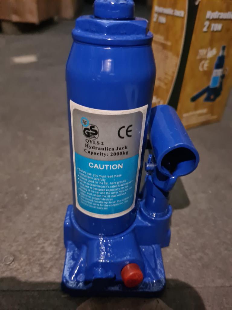 Aiko 2 Ton Hydraulic Bottle Jack (Blue) - Heavy Duty Car Lift, Vehicle Repair & Emergency Roadside Assistance - Model BJ 11023
