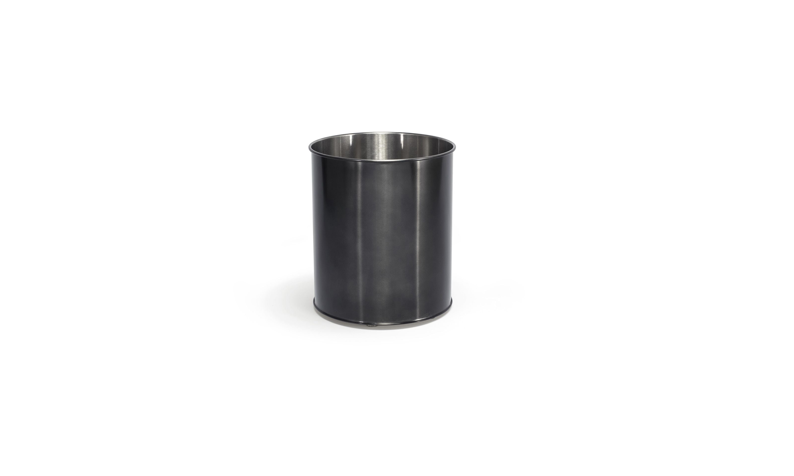 Brushed Stainless Steel Waste Basket - 7 Quart Trash Can, Set of 4 - Perfect for Office, Kitchen, Bathroom & Bedroom Waste Disposal