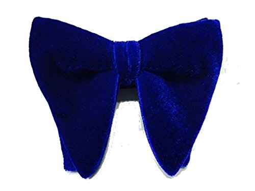 FERUCCI Oversized Bow Tie for Men - Premium Blue Velvet Tuxedo Bowtie | Formal Wear & Wedding Accessories | Perfect for Prom, Gala & Black Tie Events
