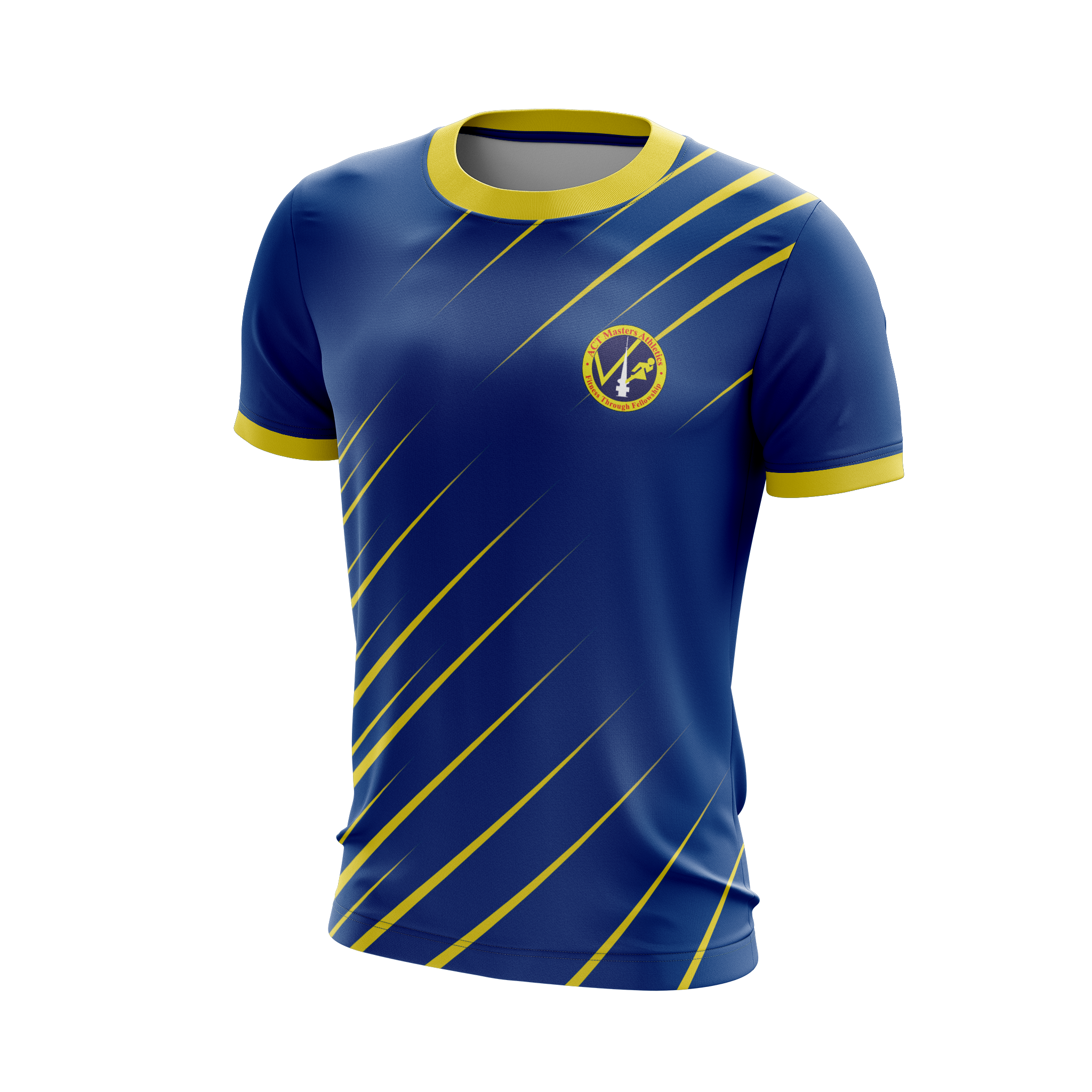 ACT Masters Athletics Men's Performance T-Shirt - Lightweight, Breathable & Quick-Dry for Running, Gym & Casual Wear