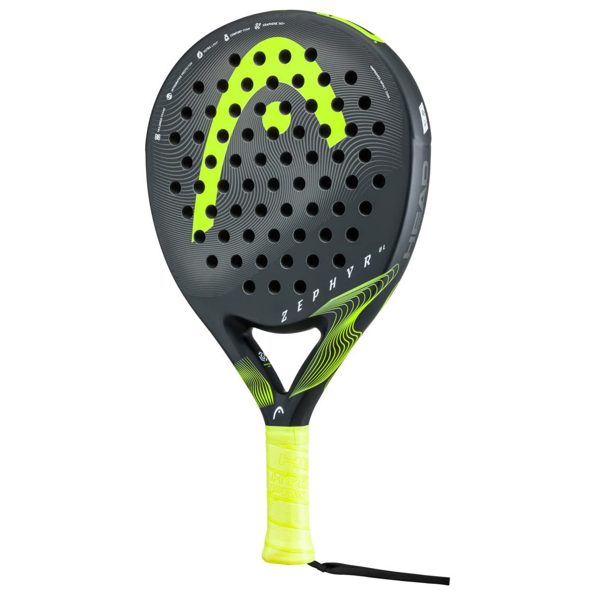 HEAD Graphene 360 Zephyr Padel & Pop Tennis Paddle Series - Zephyr, Pro, UL Models | Lightweight Carbon Fiber Racket for Padel Tennis & Pop Tennis Players | Perfect for Competitive Matches & Recreational Play