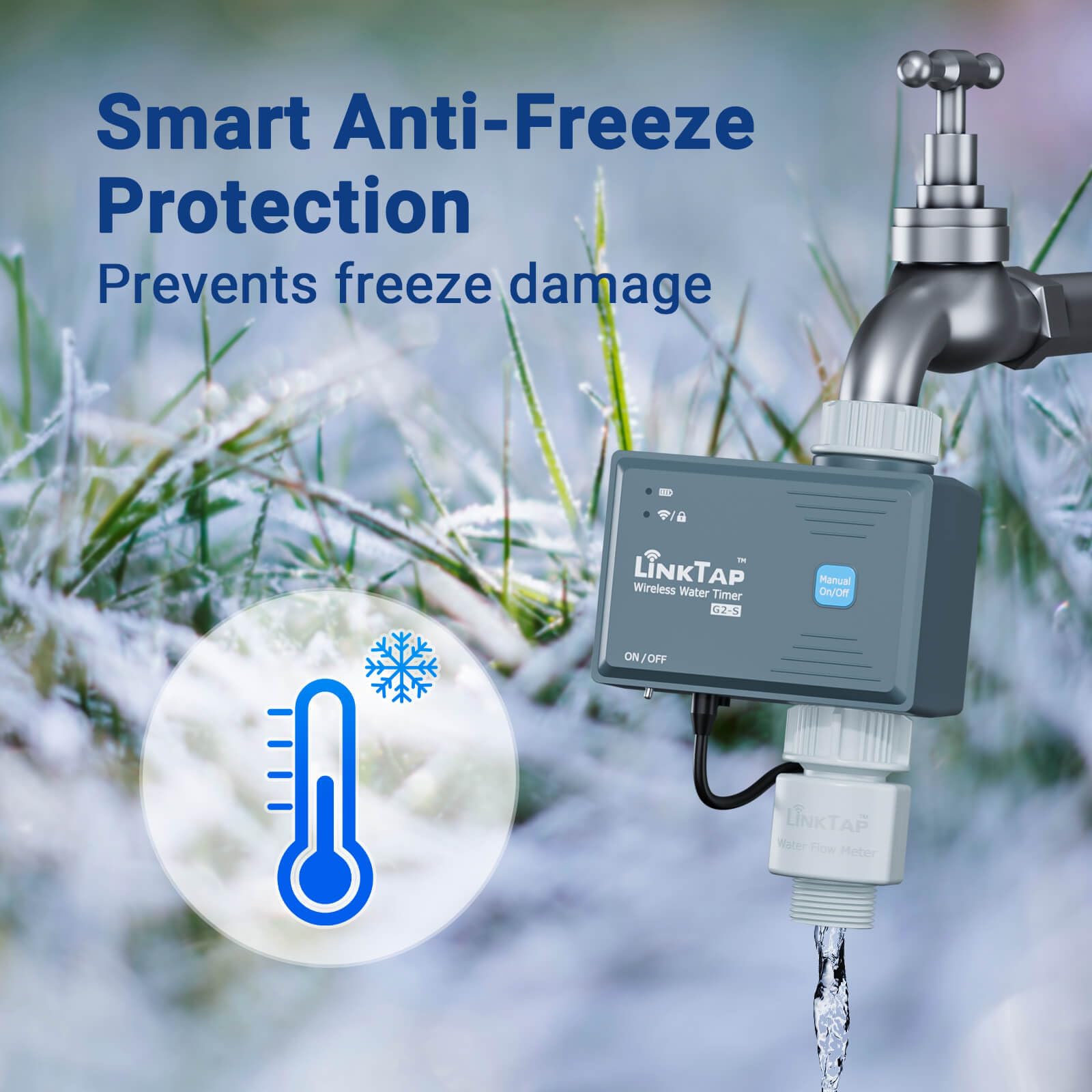 LinkTap G2S Smart Hose Timer with Gateway | Weather-Based Irrigation System | Volume & Duration Control | Fault Detection & Alerts | Long-Range Wireless | 2-Year Battery Life & Warranty | Perfect for Lawn, Garden & Smart Home Automation