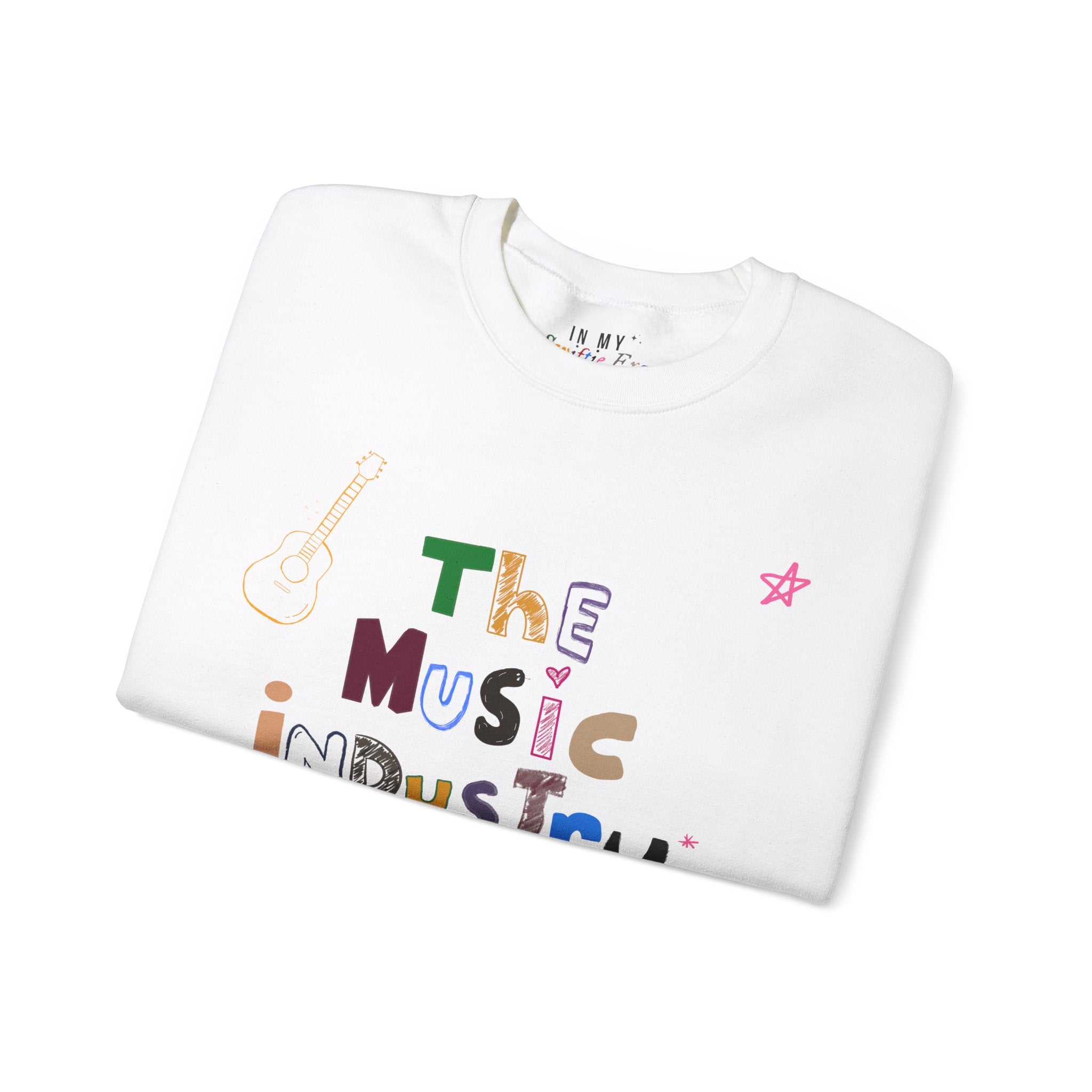 Best Selling Music Industry Graphic Crewneck Sweatshirt - Trendy Unisex Pullover for Concerts & Casual Wear