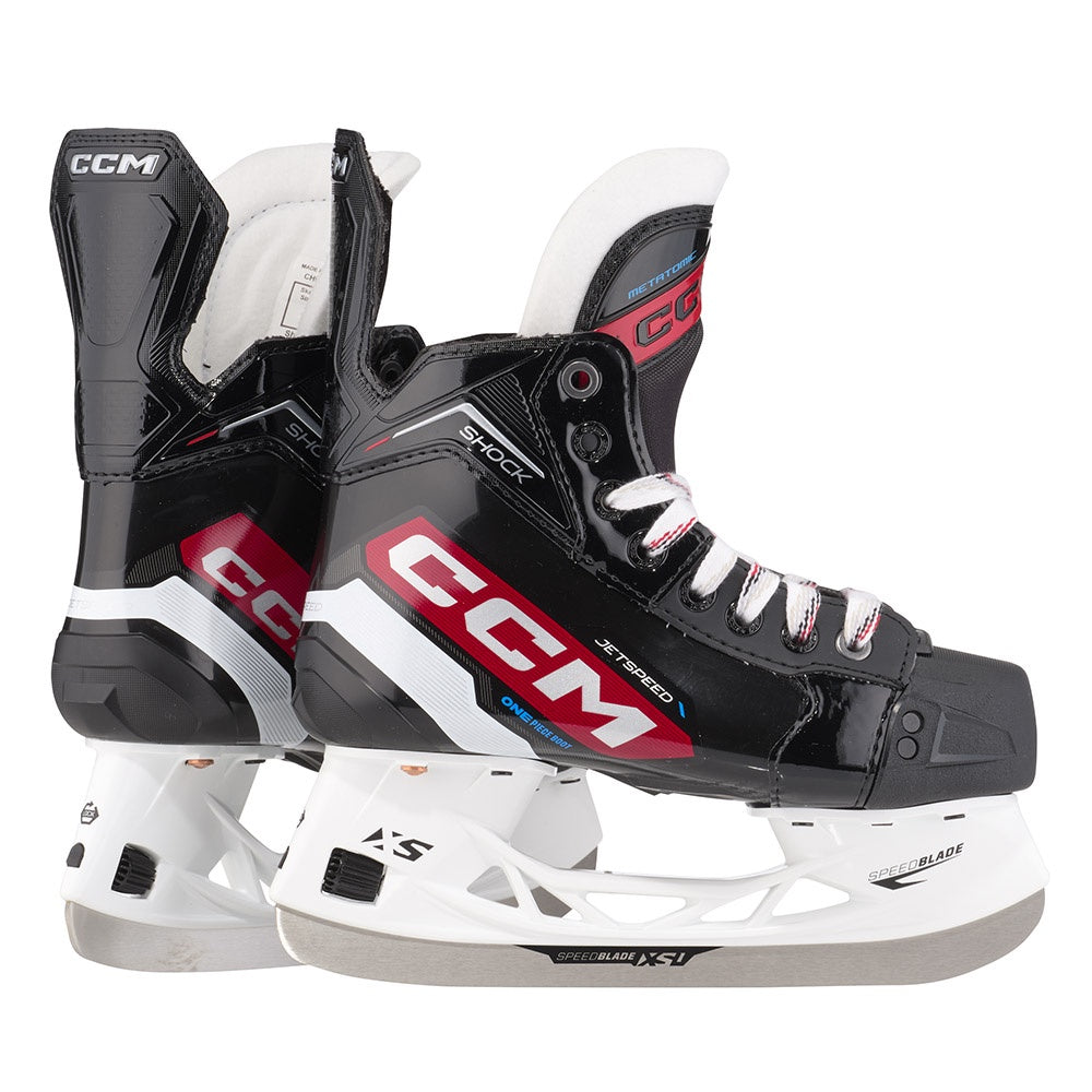 CCM Jetspeed Shock 2023 Junior Ice Hockey Skates - Lightweight Performance Skates for Youth Players - Perfect for Competitive Games & Practice Sessions