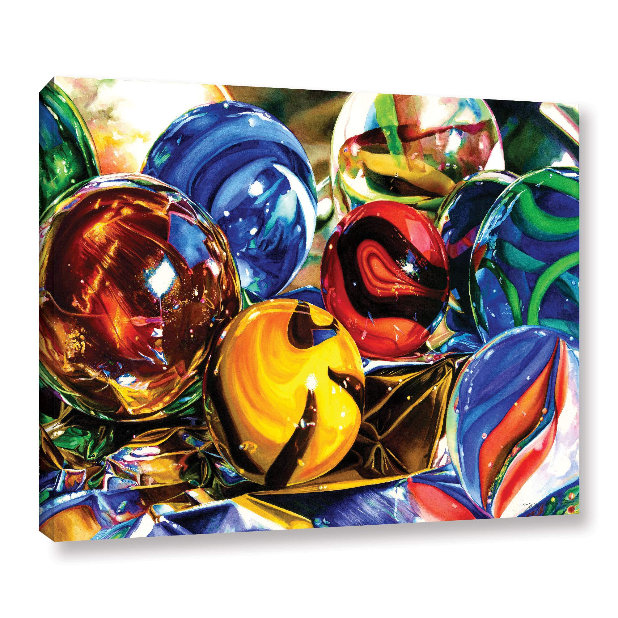 ArtWall Kelly Eddington's Planets and Foil Gallery Wrapped Canvas Print - 36x48 Inches Framed Wall Art for Living Room, Bedroom & Office Decor