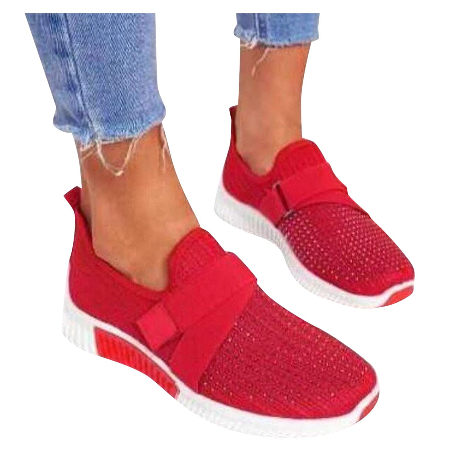 Breathable Women's Slip-On Sneakers - Comfortable Casual Running Shoes for Outdoor & Leisure Activities | Perfect for Walking, Gym & Daily Wear