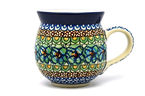 Polish Pottery Mug 15oz Bubble Unikat - Handmade Ceramic Cup for Coffee & Tea