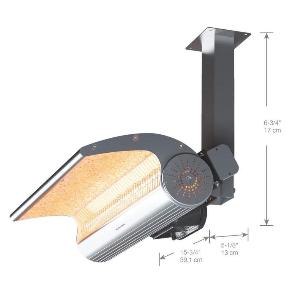 Dimplex DSH20W Infrared Patio Heater - Indoor/Outdoor Electric Space Heater with Adjustable Thermostat - Perfect for Decks, Gardens, Restaurants & Outdoor Dining Areas