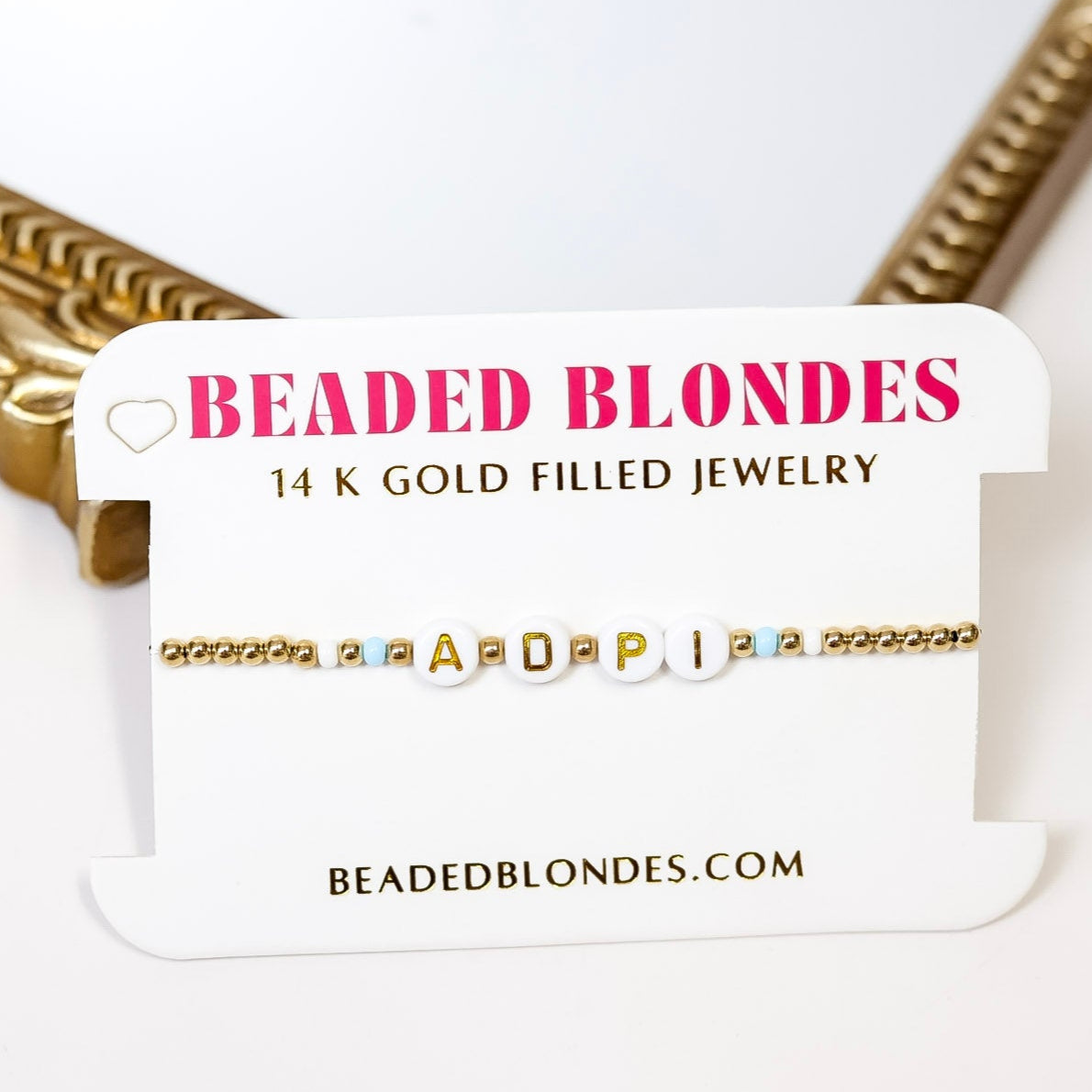 A D Pi Sorority Bracelet - Beaded Blondes Colorful Greek Letter Friendship Jewelry for Sorority Sisters, College Events & Sisterhood Gifts