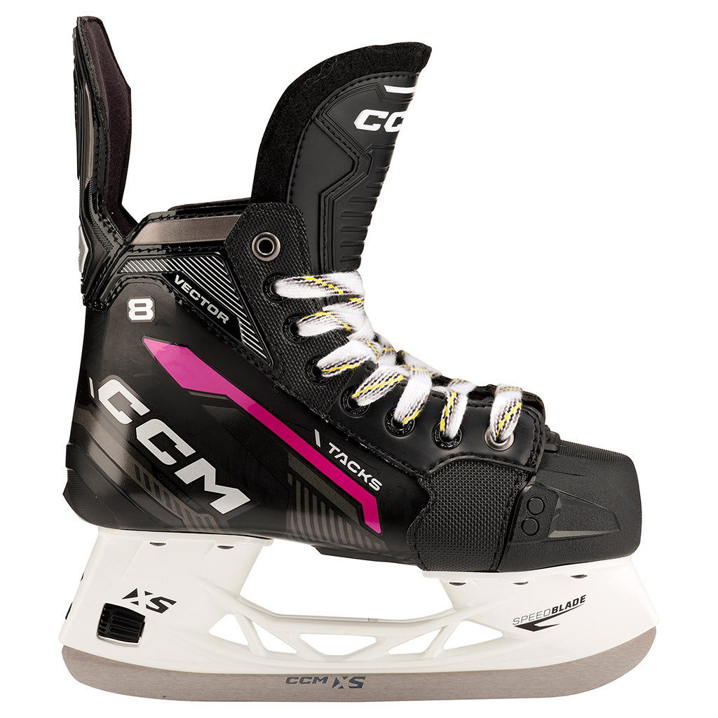 CCM Tacks Vector 2022 Junior Ice Hockey Skates - Lightweight Performance Skates for Youth Players - Perfect for Ice Hockey Practice & Games