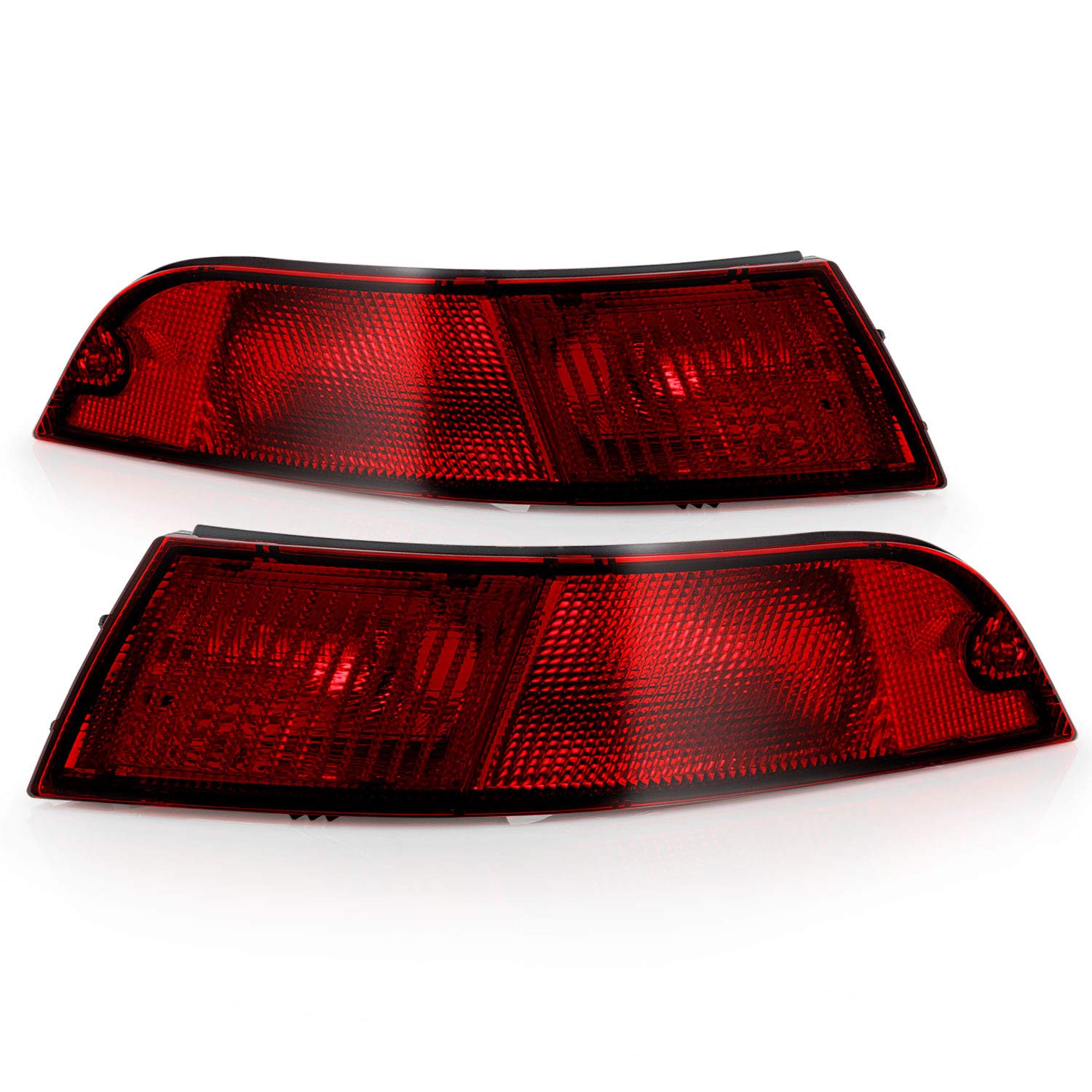 AKKON Red Smoked Tail Lights for Porsche 911/993 (1995-1998) - Pair of Left & Right Brake Lamps Replacement - Enhances Rear Visibility & Style for Night Driving