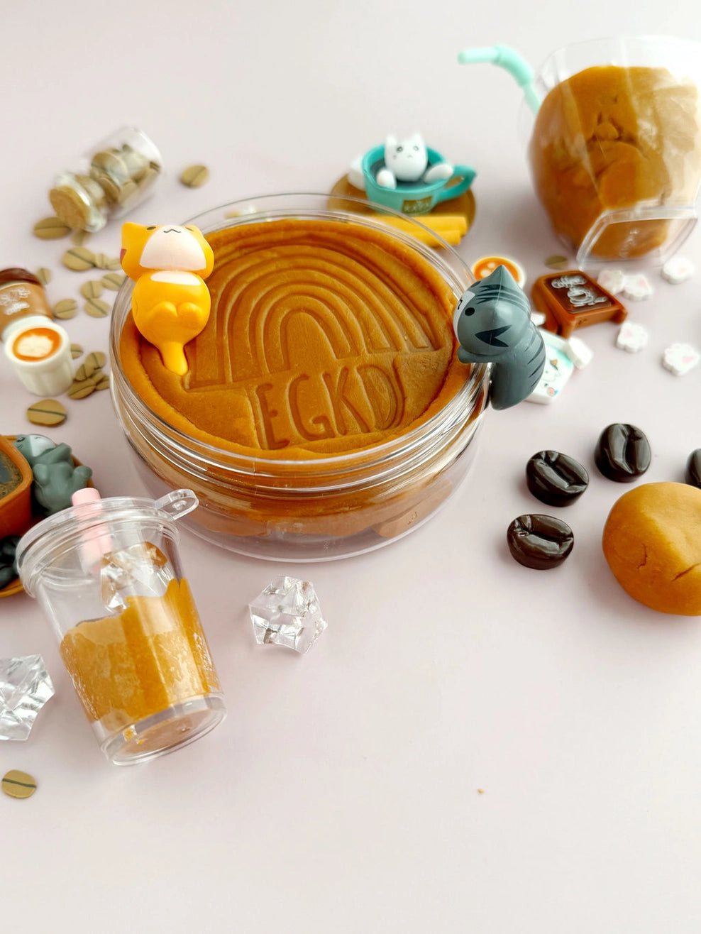 Cat Cafe Kiddough Play Kit - Interactive Pretend Play Toy for Kids with Cute Cat Figures & Cafe Accessories | Perfect for Imaginative Play, Birthday Gifts & Preschool Learning Activities
