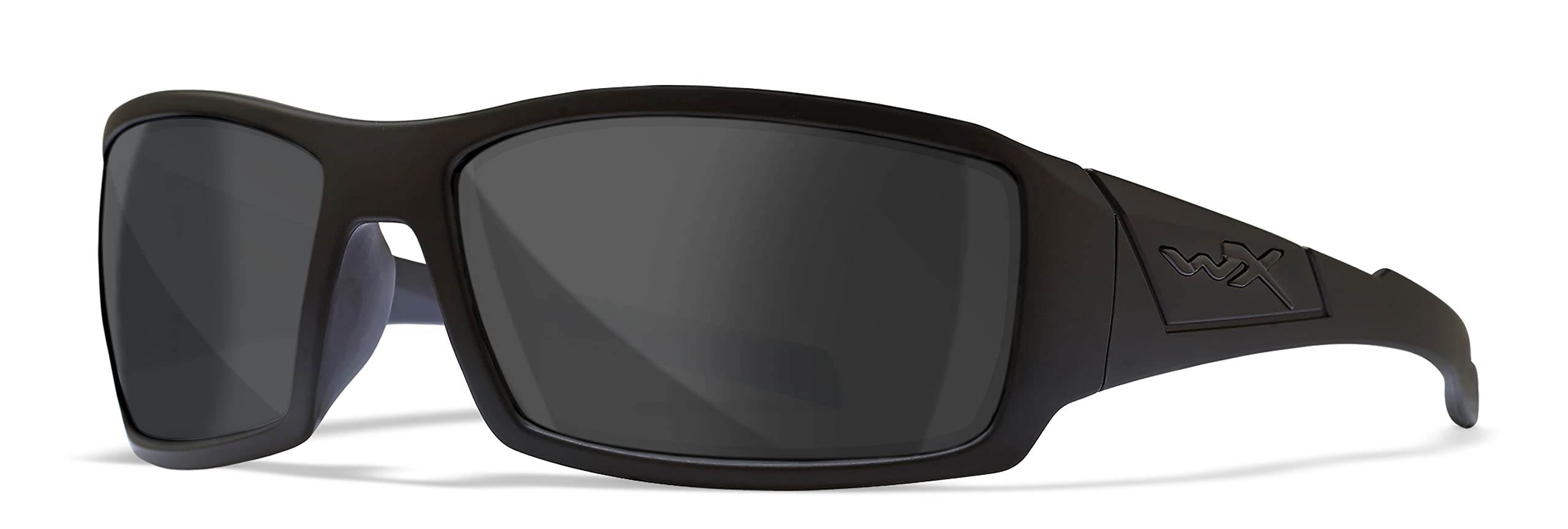 Wiley X WX Twisted Ballistic Black Ops Sunglasses - ANSI Z87.1 Certified Safety Glasses for Men & Women | UV400 Protection, Matte Black Frame with Smoke Grey Lenses | Perfect for Shooting, Fishing, Biking, Motorcycling & Outdoor Sports | Military-Grade Eye Protection for Tactical & Extreme Activities