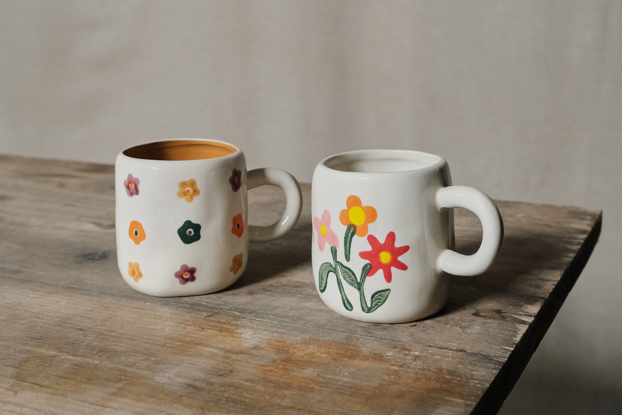 Premium Flower Espresso Mug - Elegant Ceramic Coffee Cup for Espresso & Cappuccino - Perfect for Home, Office & Gifts - Ideal for Morning Coffee, Tea Time & Relaxation