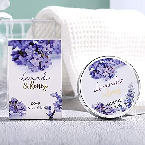Lavender Bath Gift Set for Women - 8 Piece Spa Set with Shower Gel & Bubble Bath | Relaxing Self Care, Birthday, Valentine's Day Gifts for Her | Perfect for Stress Relief & Home Spa Nights