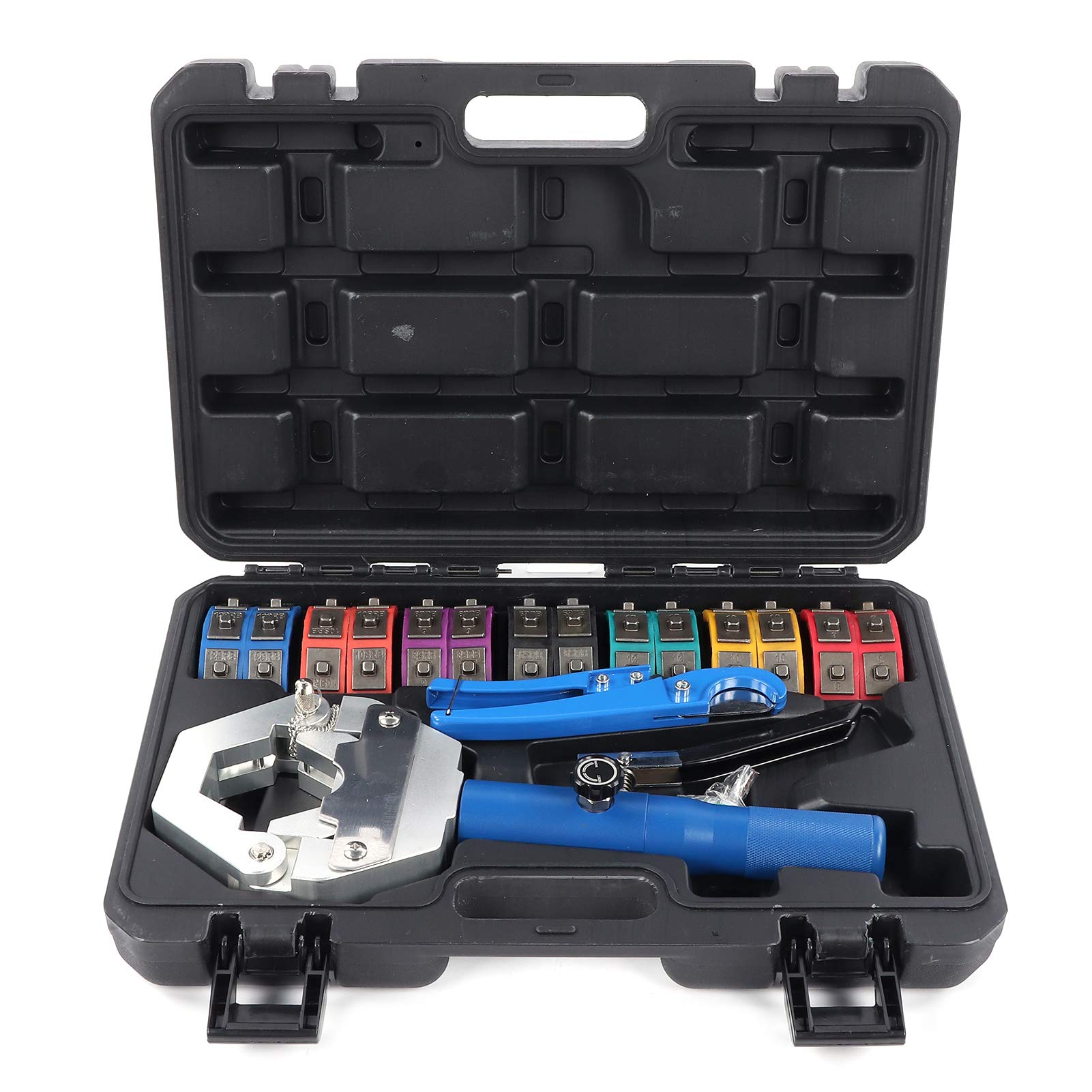 Portable A/C Hose Crimper Kit - Manual Hydraulic Crimping Tool for Auto Air Conditioning Repairs