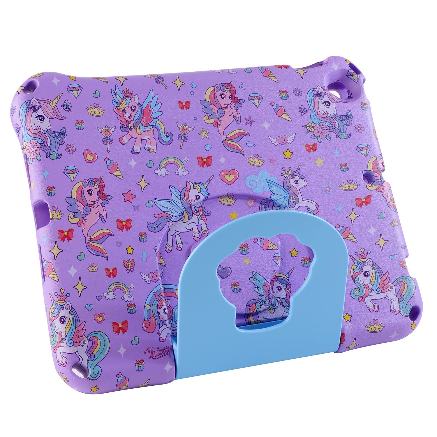Shockproof Kids iPad 10.2 Case for 7th/8th/9th Generation - Durable EVA Protective Cover with Handle Stand & Pencil Holder | Perfect for School, Travel & Home Use | Purple Boy Girl Protective iPad Case