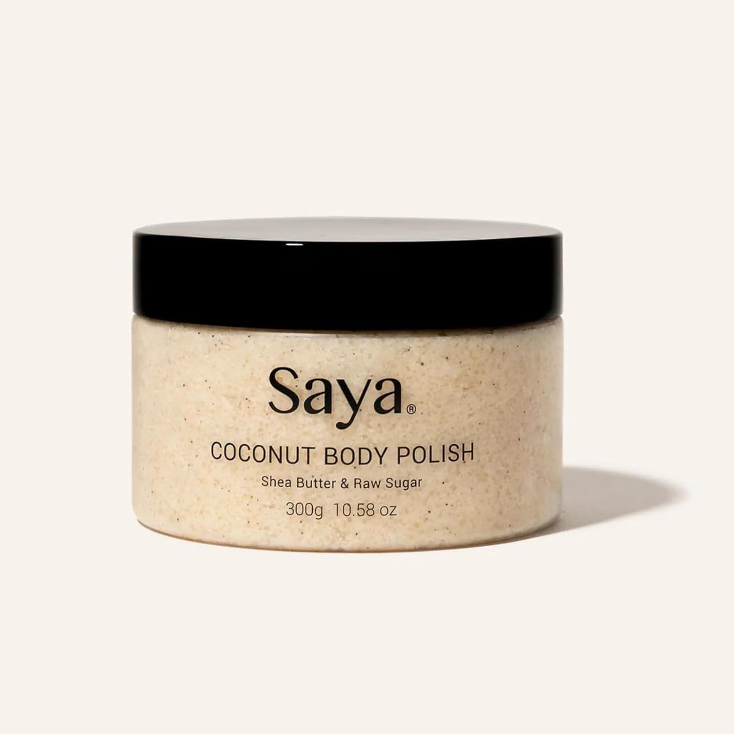 Organic Coconut Body Scrub with Raw Sugar & Sea Salt - Exfoliating Body Polish for Silky Smooth Skin, Dead Skin Cell Removal & Deep Hydration | Anti-Aging Body Cream 300g for Spa, Shower & At-Home Skincare Routine