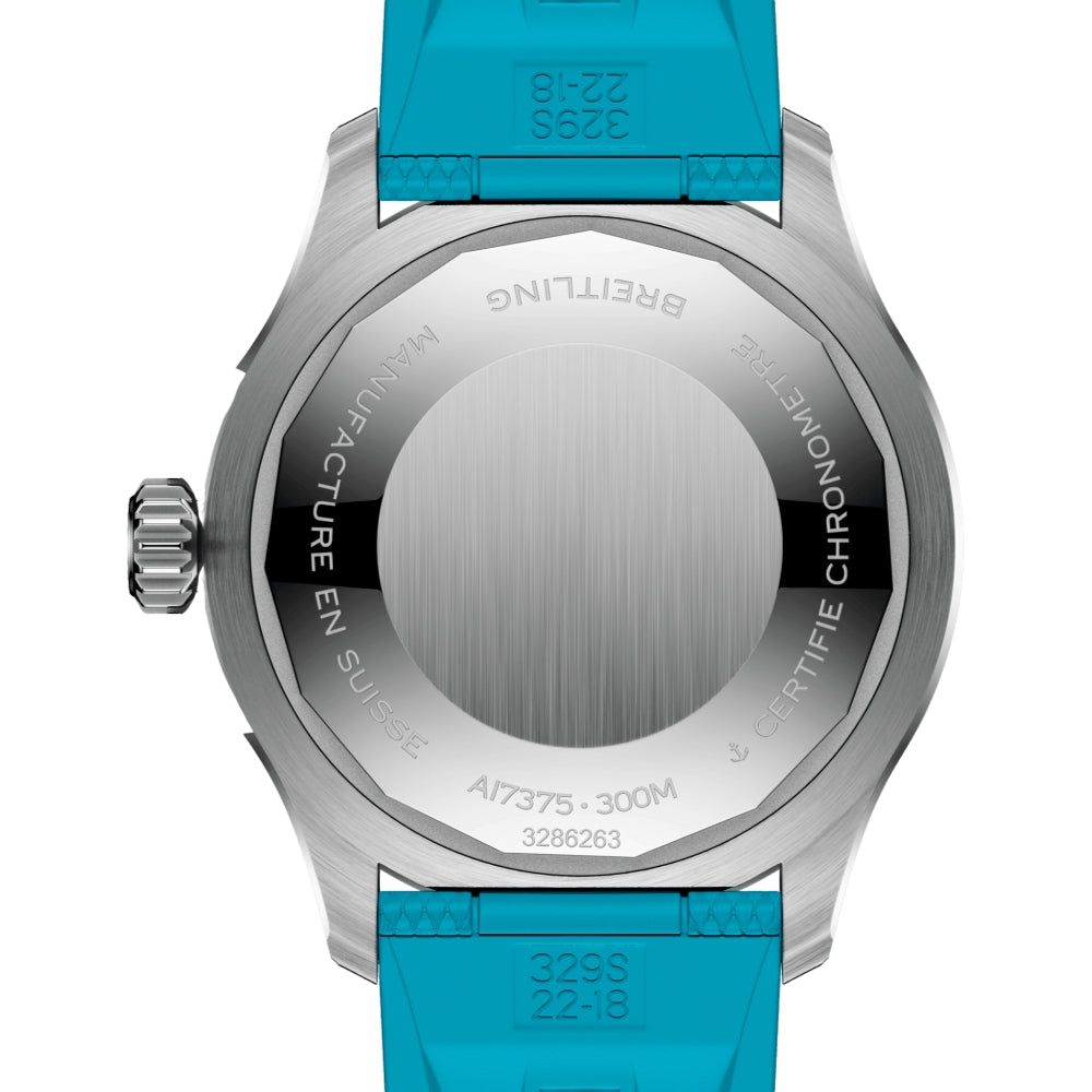 Superocean Automatic 42mm Men's Dive Watch - Black Dial with Rainbow Indices on Blue Rubber Strap | Waterproof Luxury Watch for Scuba Diving, Swimming & Outdoor Adventures