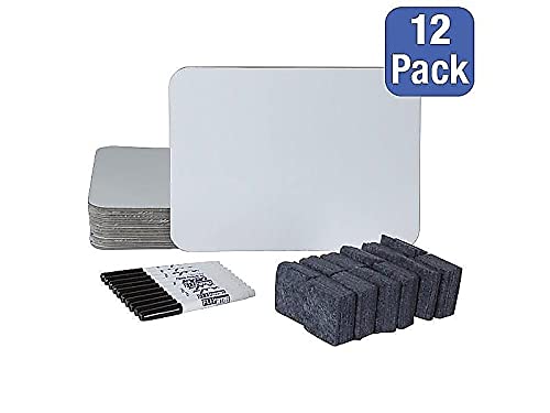 Flipside 21004 Dry-Erase Board 9x12 Inches - 12 Pack White Whiteboard for Office, Classroom & Home - Perfect for Notes, Reminders & Presentations