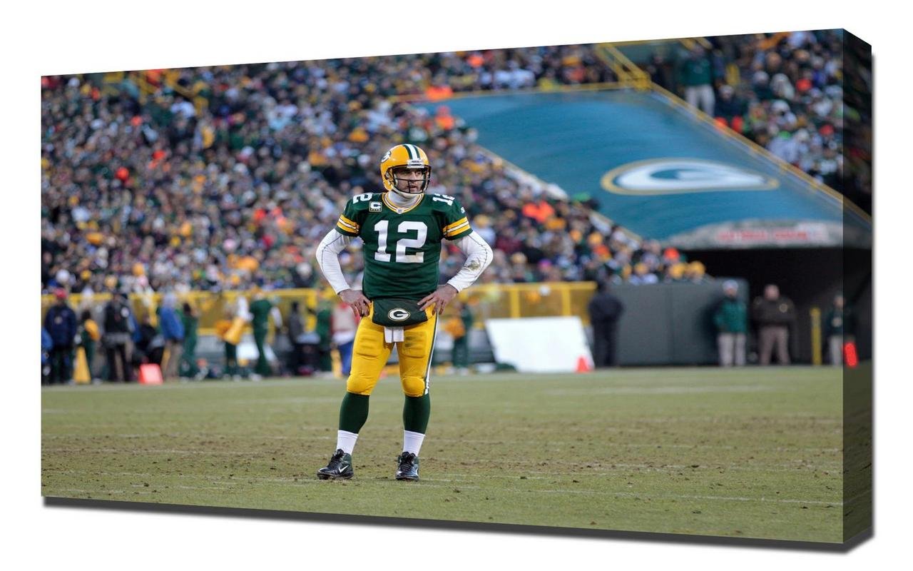 Aaron Rodgers #5 Canvas Art Print - Premium Wall Decor for Sports Fans - Perfect for Game Rooms, Offices & Man Caves