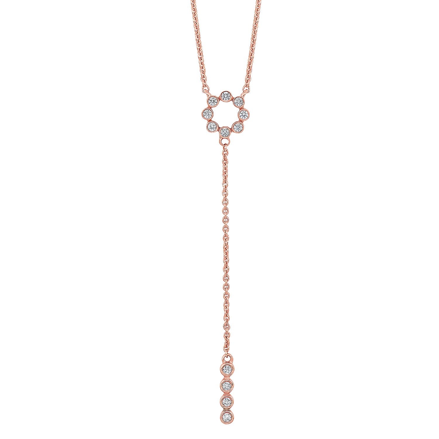 14K Rose Gold Diamond Pendant Necklace - 1/6 Carat Total Weight (ctw) - Elegant Jewelry Gift for Women - Perfect for Anniversaries, Valentine's Day & Special Occasions