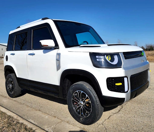 60V Electric Golf Cart LSV - 4 Door Coco Trooper with Rear Trunk Hatch | White Demo Model | Perfect for Golf Courses, Resorts & Gated Communities