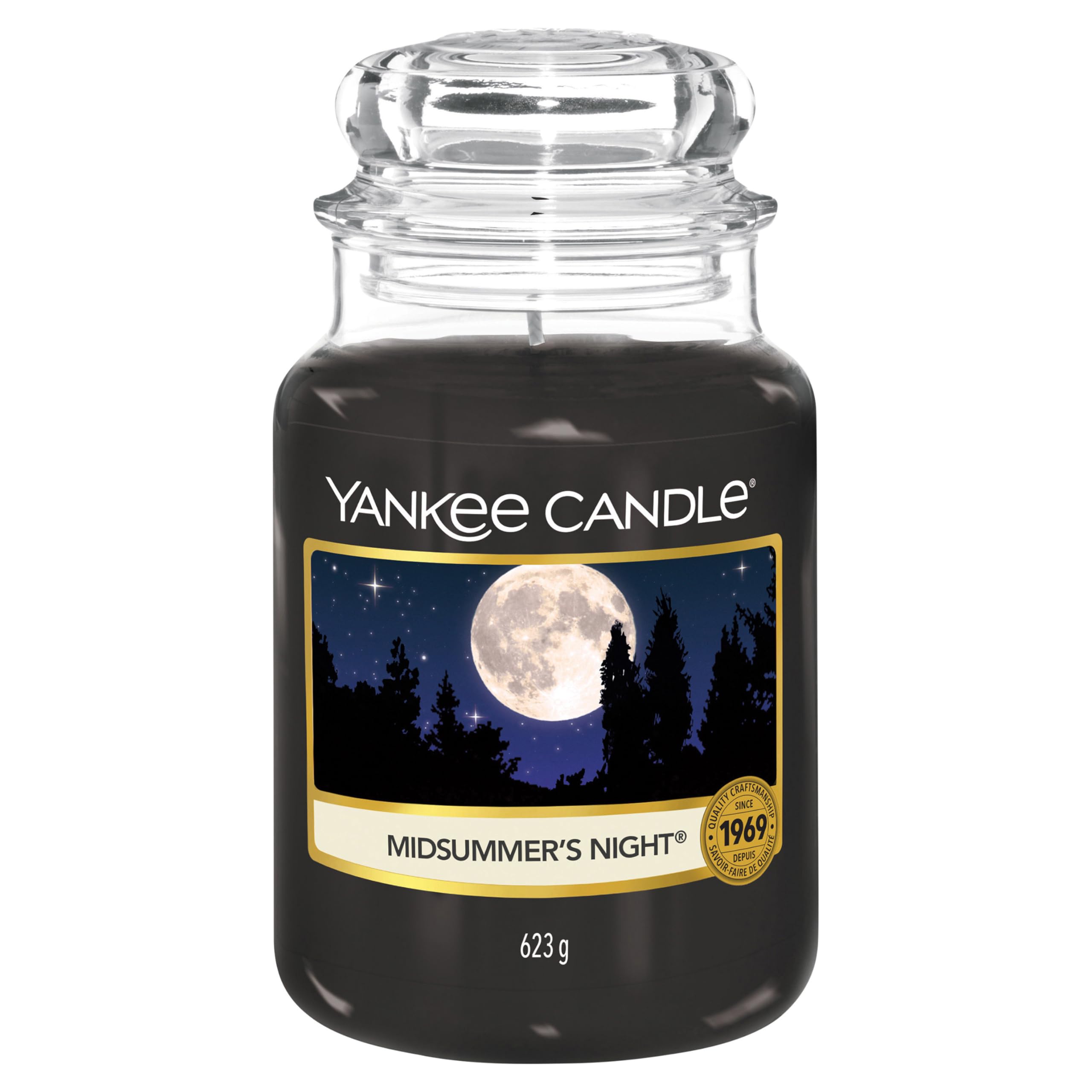 Yankee Candle Midsummer's Night Large Jar Scented Candle - 150 Hours Long Burning, Home Decor, Romantic Ambiance, Relaxation Gift for Bedroom & Living Room