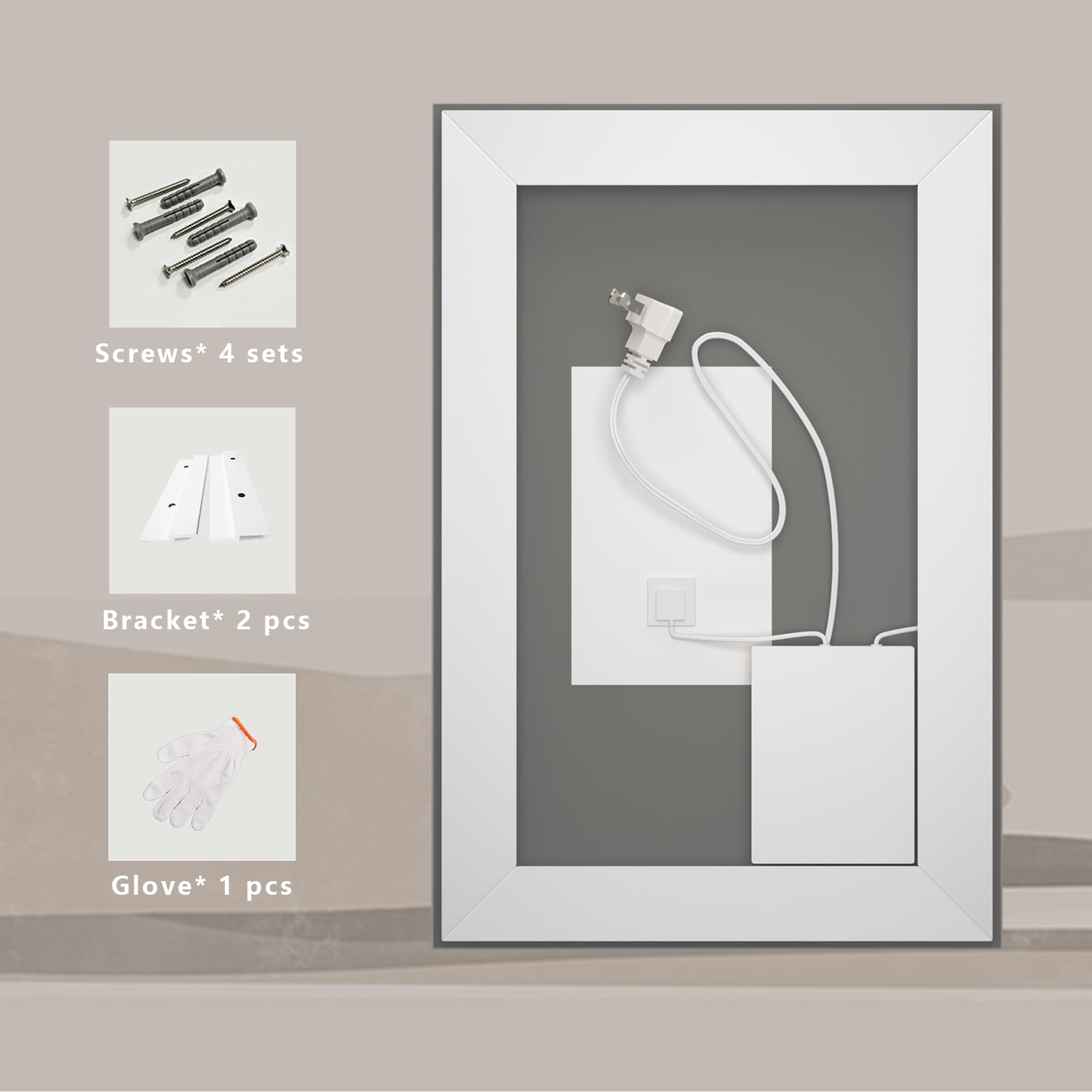 28x36 Inch LED Bathroom Mirror with Dimmable Front & Backlit Lights - Anti-Fog, Shatterproof Vanity Mirror for Wall Mounting - ETL Certified (Perfect for Makeup, Shaving & Home Decor)
