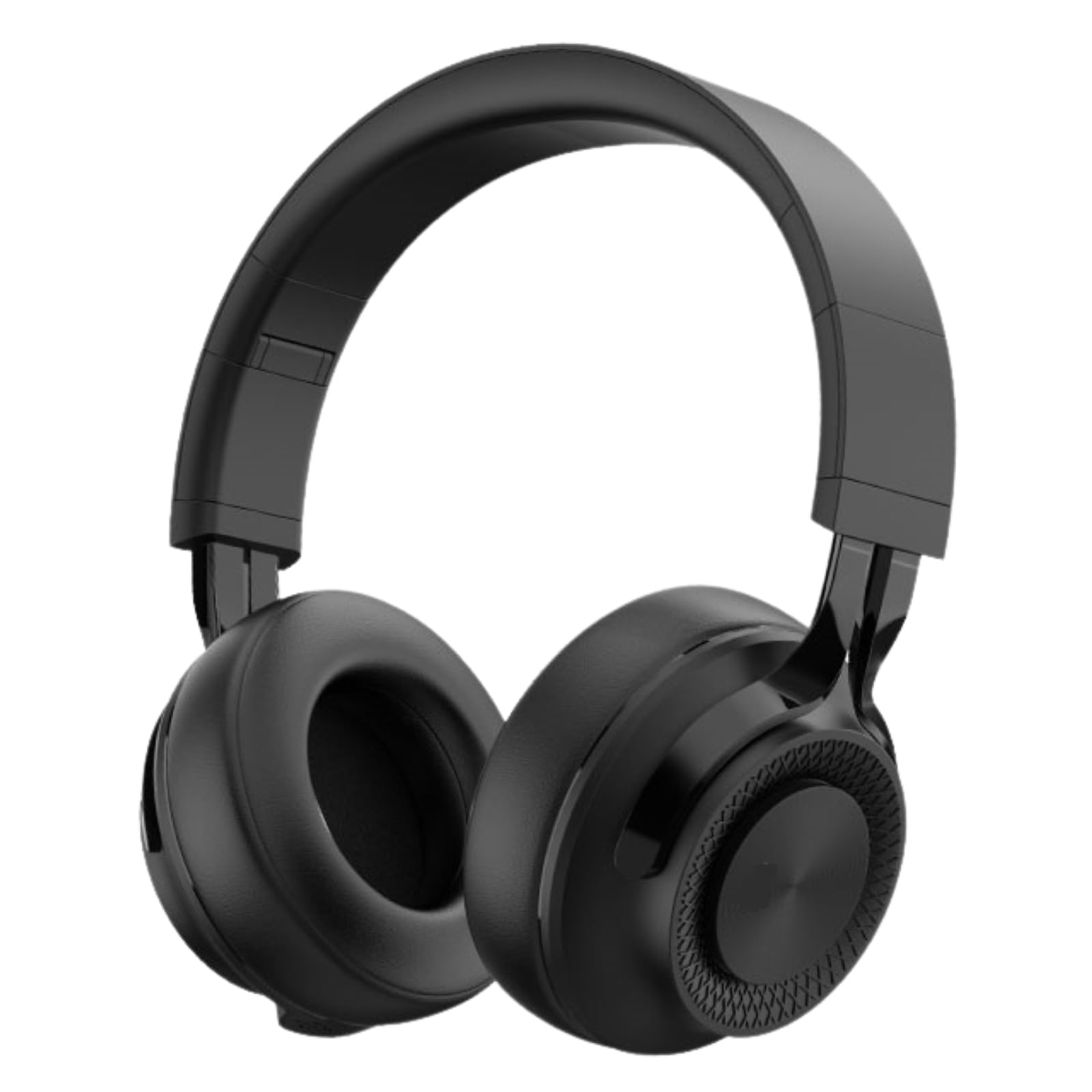 Premium Wireless Bluetooth Over-Ear Headphones with Built-in Mic, Foldable & Lightweight Design for Home Office, Gaming, Travel - Noise Cancelling Headset for Phone, PC, Laptop (Black)
