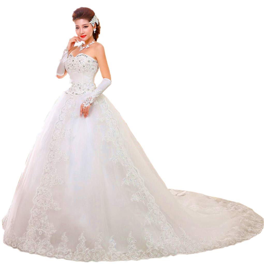 Shanghai Story Strapless Wedding Dress with Train - Elegant Bridal Gown for Bride | Perfect for Beach Weddings, Church Ceremonies & Formal Receptions