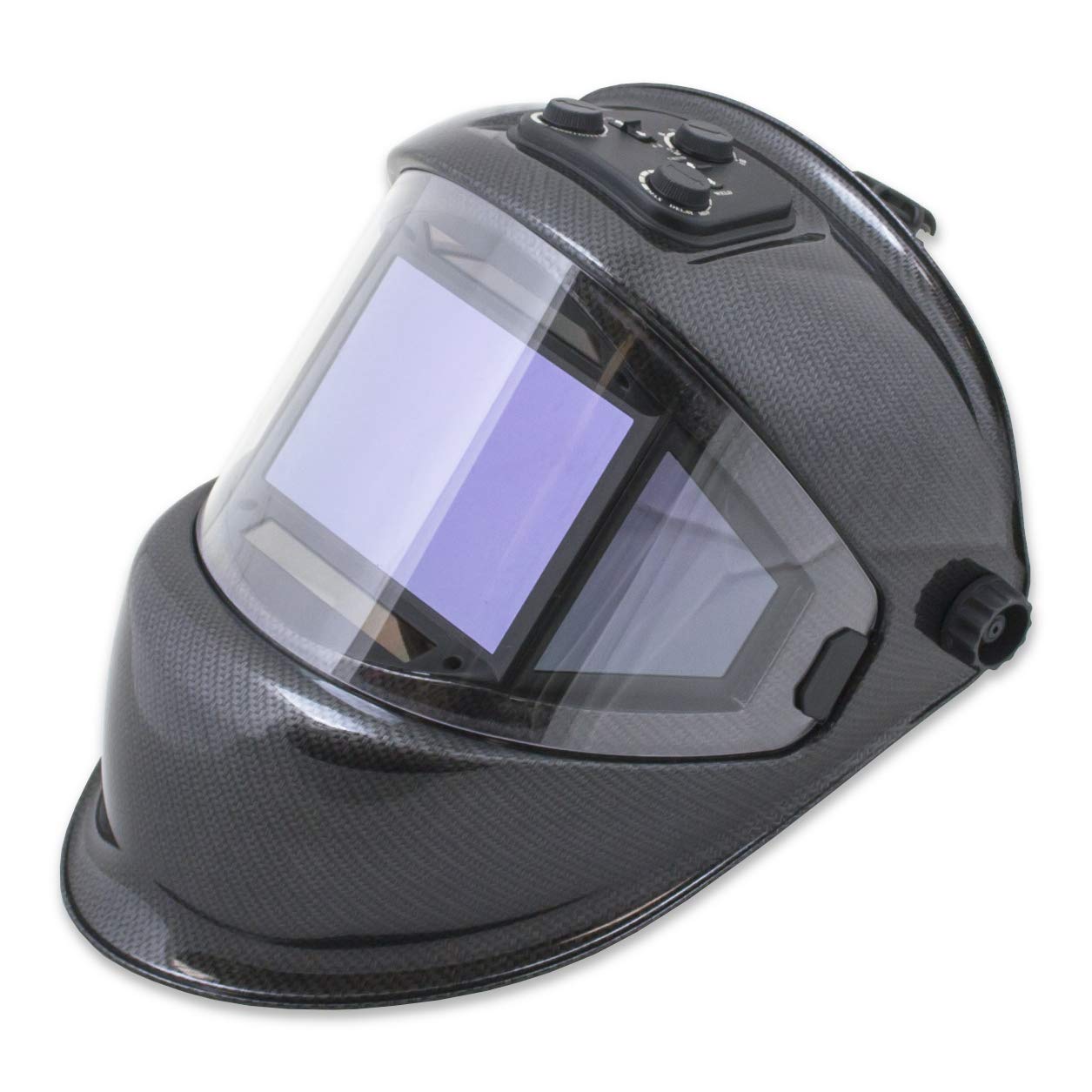 TGR Panoramic 180° View Solar Powered Auto Darkening Welding Helmet - True Color Vision, Carbon Fiber Shell - Ideal for MIG, TIG & Arc Welding Projects