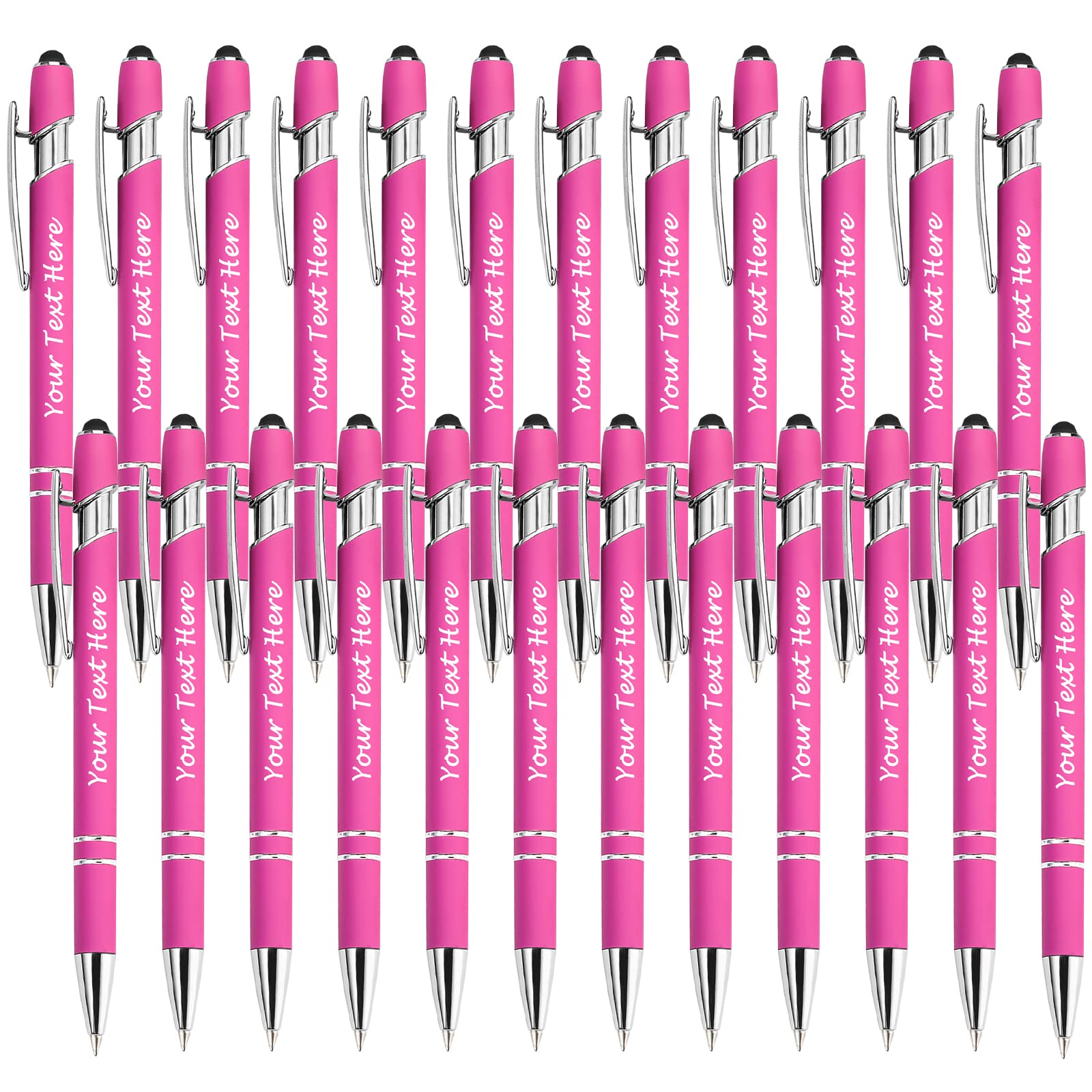 Custom Engraved Ballpoint Pens with Stylus Tip - Personalized Business Pens for Men, Women, Teachers - Bulk 1000pcs for Graduation, Anniversaries & Corporate Gifts - Perfect for Office Use, School Supplies & Promotional Events