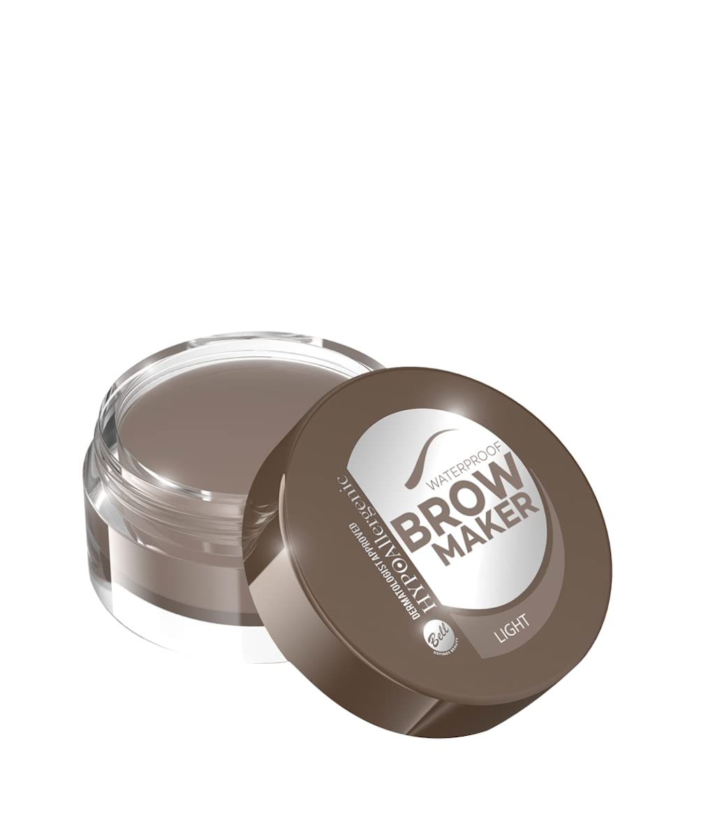 Bell Waterproof Brow Pomade - Hypoallergenic Eyebrow Makeup (01 Light, 5g) | Long-Lasting, Smudge-Proof for Daily Wear & Special Occasions