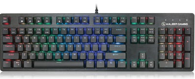IOGEAR Kaliber HVER STEALTH RGB Mechanical Gaming Keyboard - Wired USB, 104 Keys, Customizable Backlit for PC - Perfect for FPS, MOBA & Esports Gaming