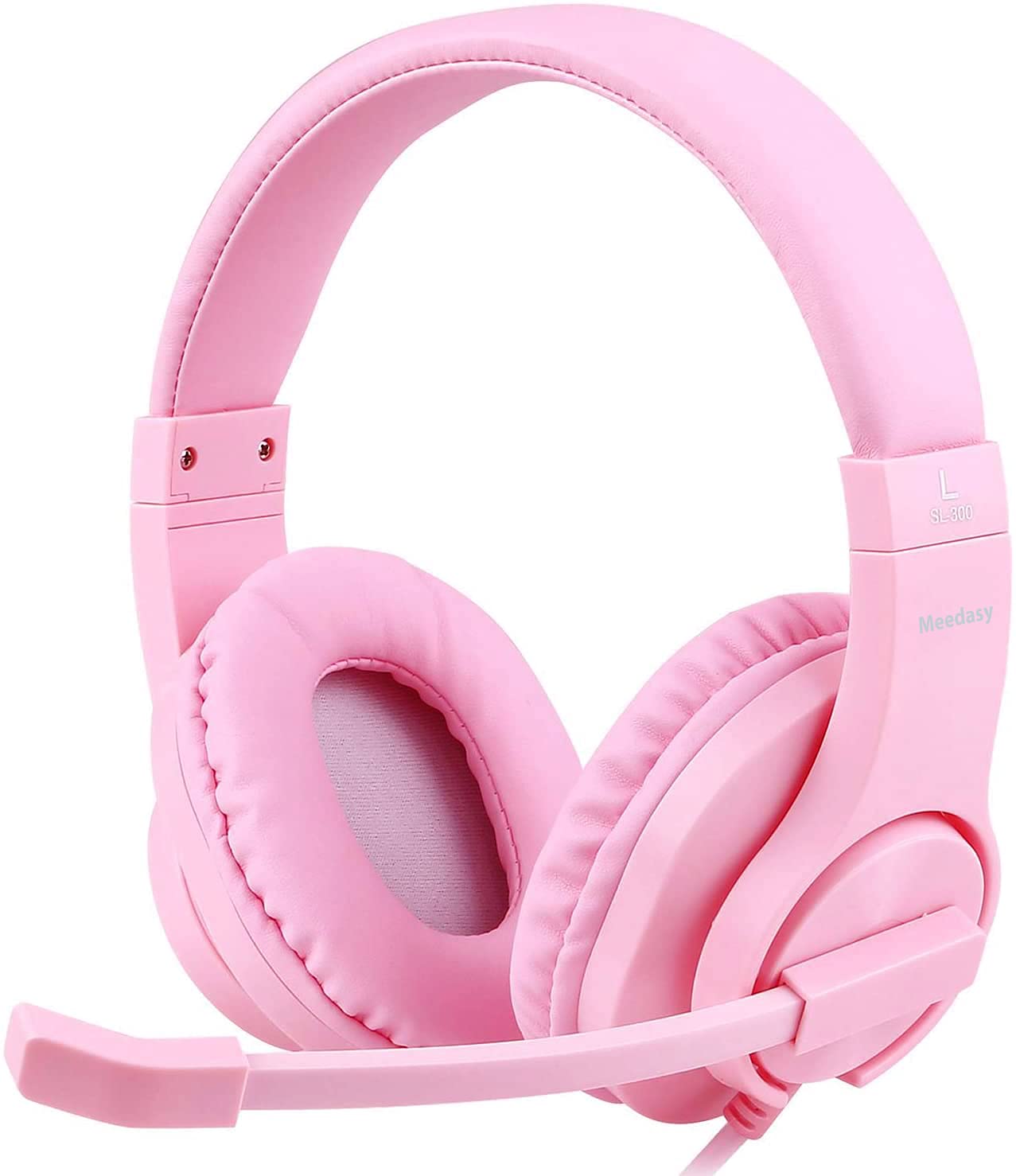 Wireless Over-Ear Gaming Headset with Microphone for Xbox One, PS4, PC & Laptop - Bass Surround Stereo, Noise Isolation & Volume Control - Pink (Perfect for Kids & Adults Gaming, Streaming & Online Classes)