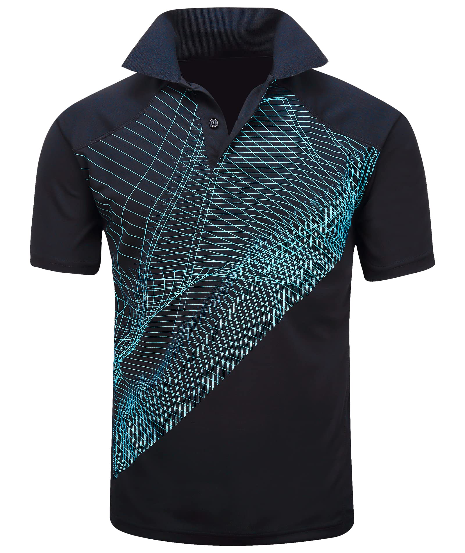 Men's Two Tone Color Block Polo Shirts - Short Sleeve Patchwork Stripe Golf Shirt for Sports & Casual Wear - Breathable Performance Tee for Golf, Tennis, Work & Outdoor Activities