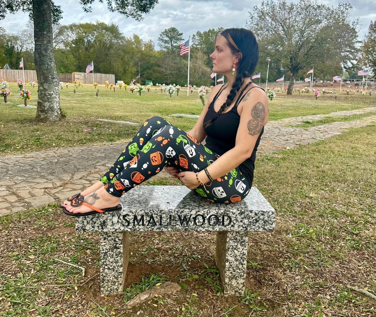 Boo Buckets - The Sketchy Pumpkin (Exclusive) - Pocket Leggings for Women | Halloween Costume Accessories & Everyday Wear