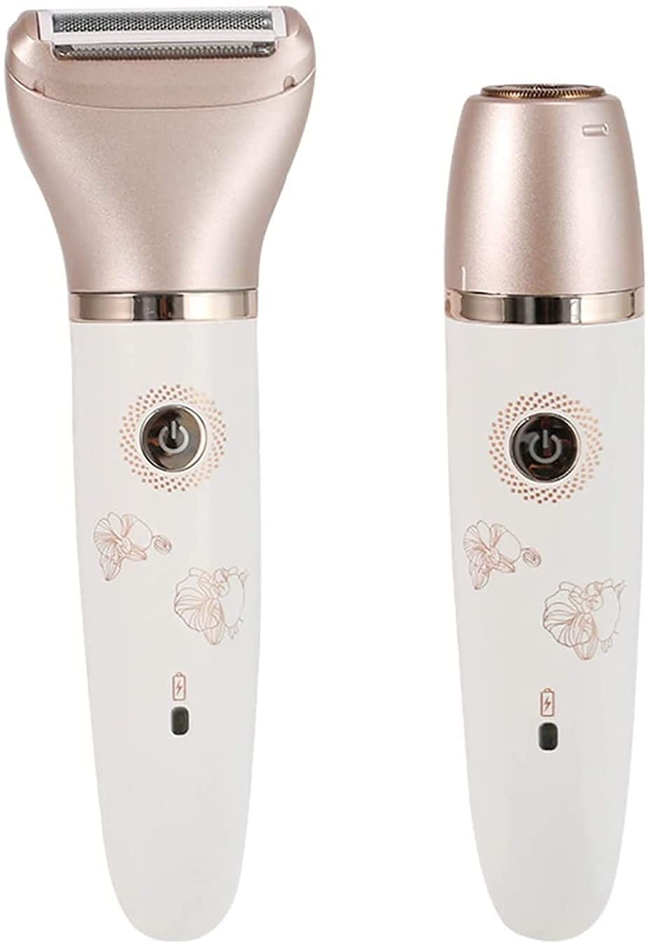 2 in 1 Electric Epilator & Hair Shaver for Women - Waterproof USB Rechargeable Ladies Hair Trimmer & Remover - Perfect for Legs, Underarms, Bikini Line & Full Body Hair Removal at Home or Travel