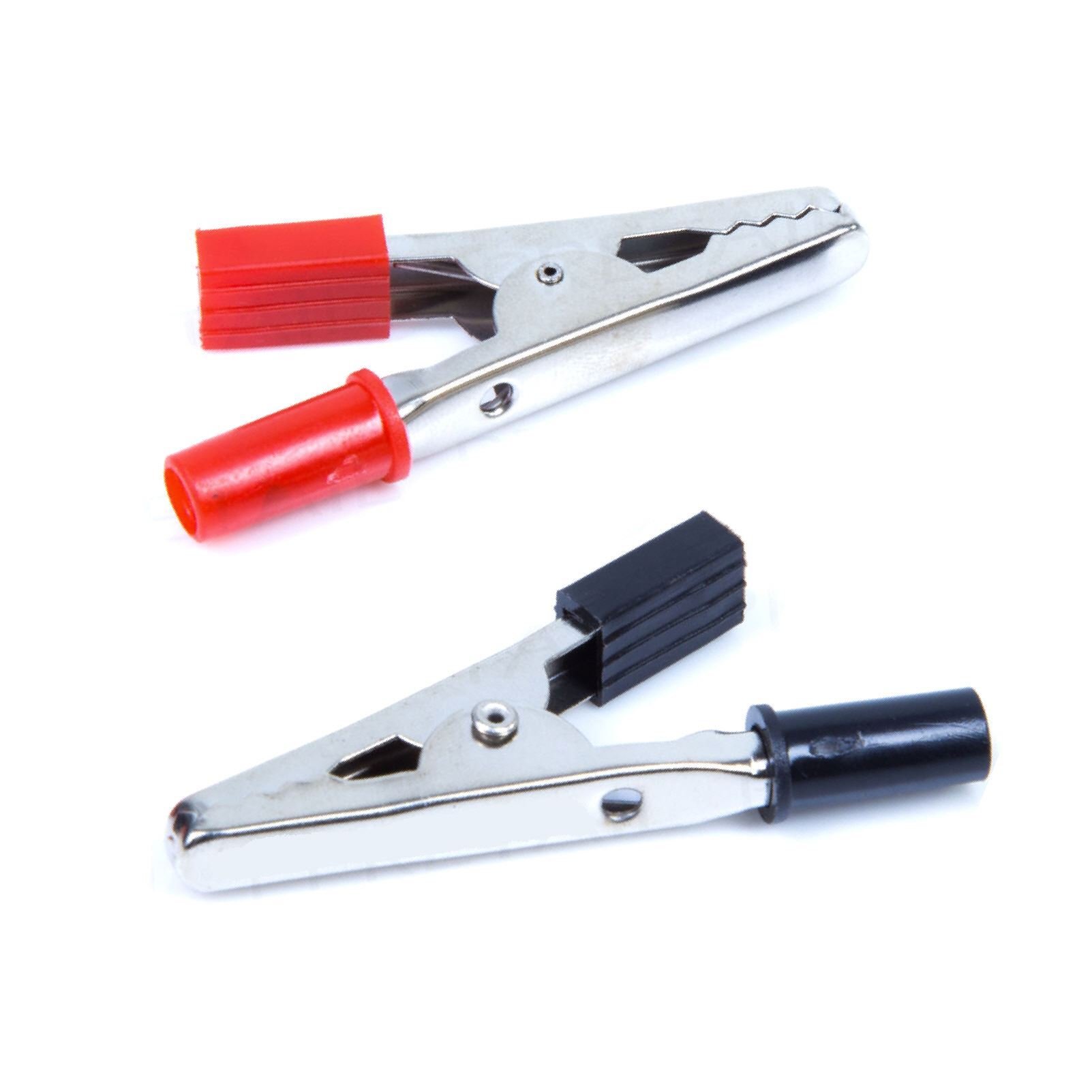 20 Pack Insulated Crocodile Clips - 5 Amp Alligator Clamps for Electrical Battery Connectors - Perfect for DIY Electronics, Car Batteries, Solar Panels & School Science Projects