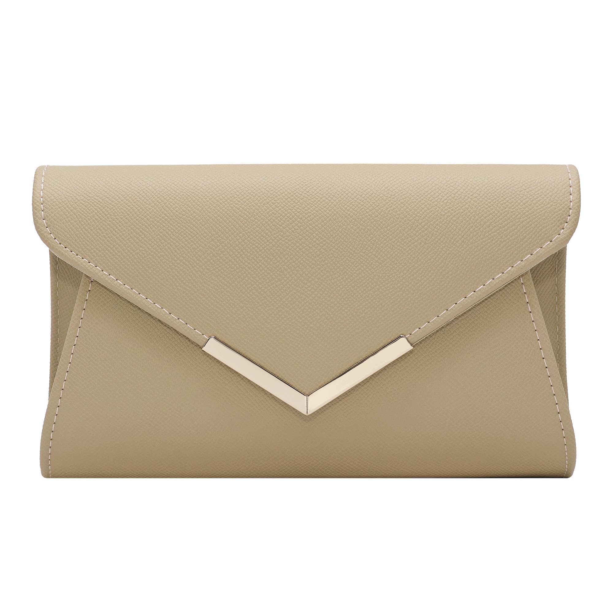 Milisente Women's Leather Clutch Bag for Wedding & Evening - Metallic Shoulder Purse | Elegant Handbag for Parties, Date Nights & Special Occasions