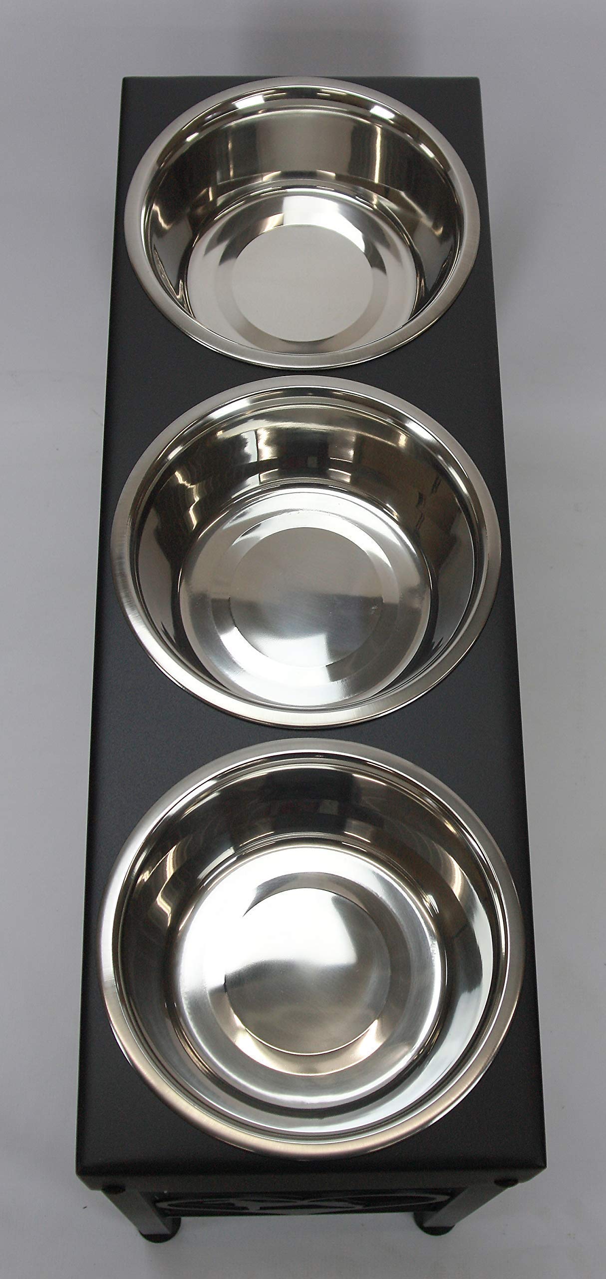 Great Dane Elevated Triple Dish Feeder Stand - 21