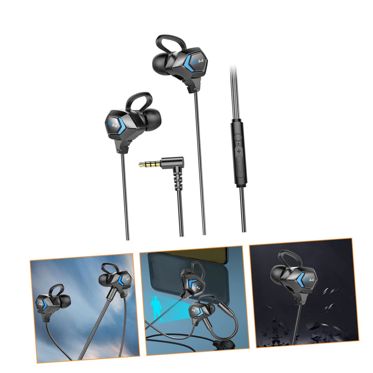 **Homoyoyo Wired Gaming Headset with Microphone - Noise Isolating In-Ear Earphones for PC, Mobile, Laptop - Perfect for Gaming, Workouts, Gym & E-Sports**