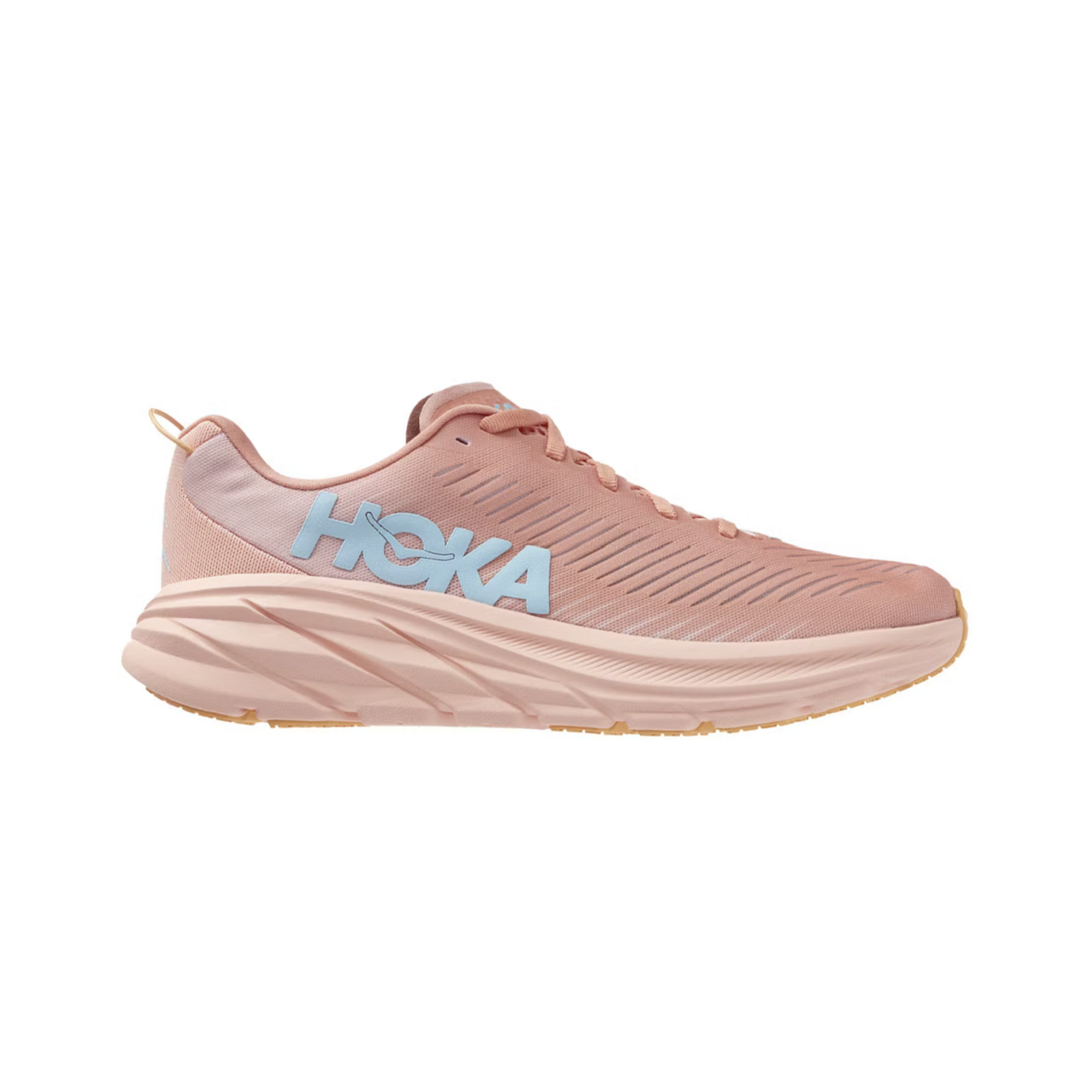 Women's Running Shoes - HOKA Rincon 3 Lightweight Sneakers in Shell Coral/Peach (B Width) for Jogging, Gym Workouts & Daily Walking