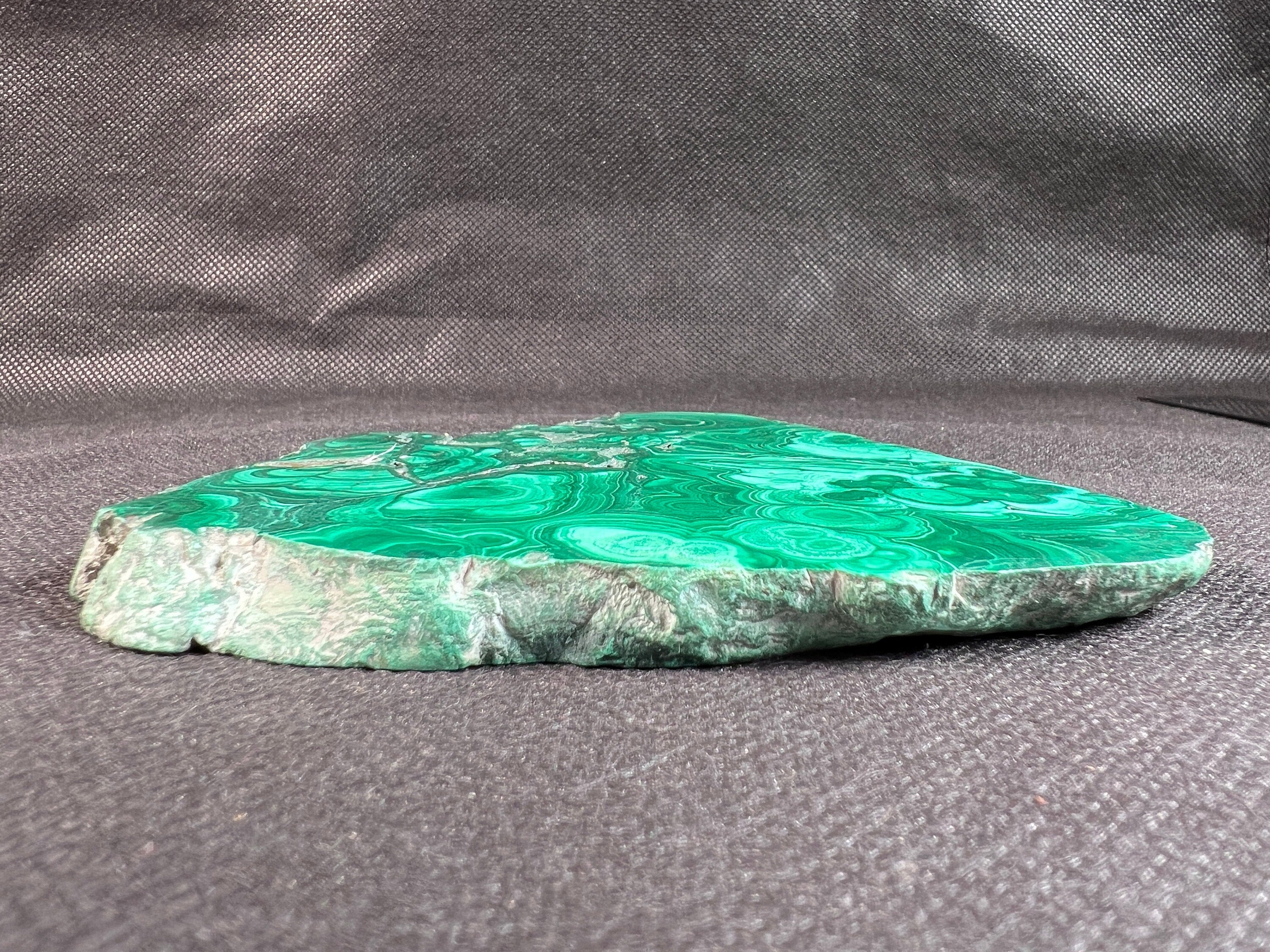 Premium MALACHITE Crystal Slab - Natural Green Malachite Stone for Jewelry Making, Unique Spiritual Gift & Home Decor (50413) - Perfect for Meditation Spaces, Healing Rooms & Luxury Interior Design