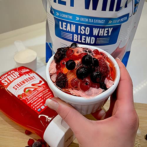 Applied Nutrition Fit Cuisine Low Calorie Strawberry Syrup 14.4oz (425ml) - Perfect for Pancakes, Waffles & Healthy Desserts